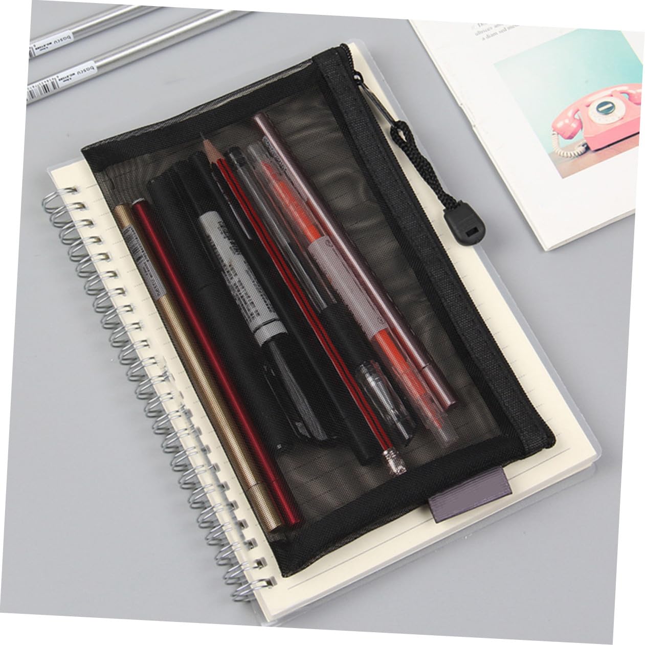 minkissy 15piezas Estuche De Lápices De Transparente Organizador De Material De y Cosméticos Bolsa De Portátil Color