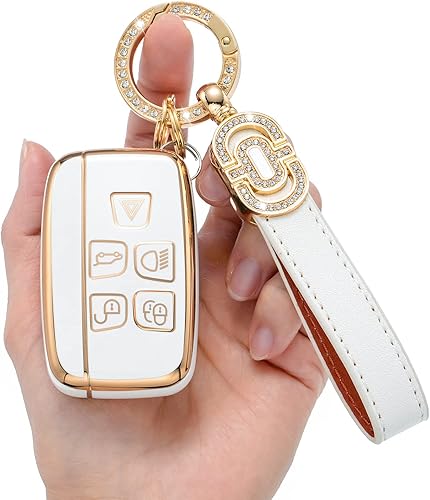 Miniatura 9 de Funda para llavero de TPU adecuada para Range Rover Evoque Velar Sport Discovery Freelander2 LR4 Land Rover Sport y Jaguar XF XJ XE F-PACE F-TYPE