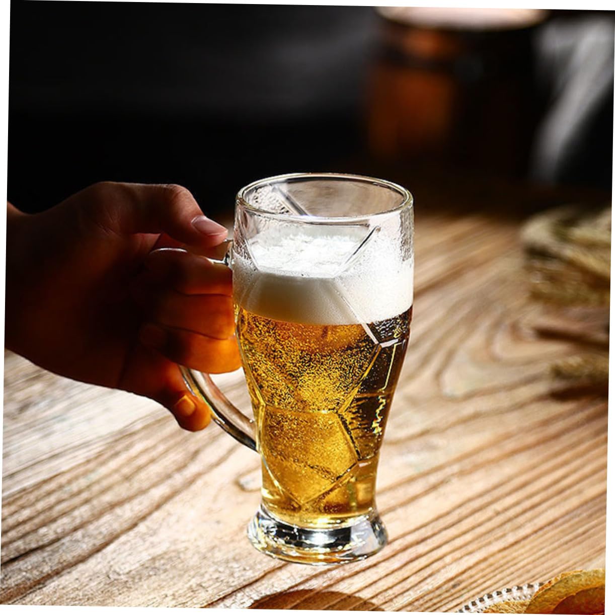 Boccale Da Birra Trasparente Manico Per Eventi Sportivi e Feste Per Degustazione Di Birra e Bevande Alcoliche