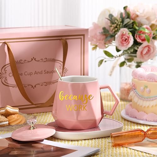 Miniatura 7 de Hushee Boss Lady - Calentador de tazas de café para mujer, calentador de tazas de 13.5 onzas con juego de tazas, calentador de agua eléctrico para