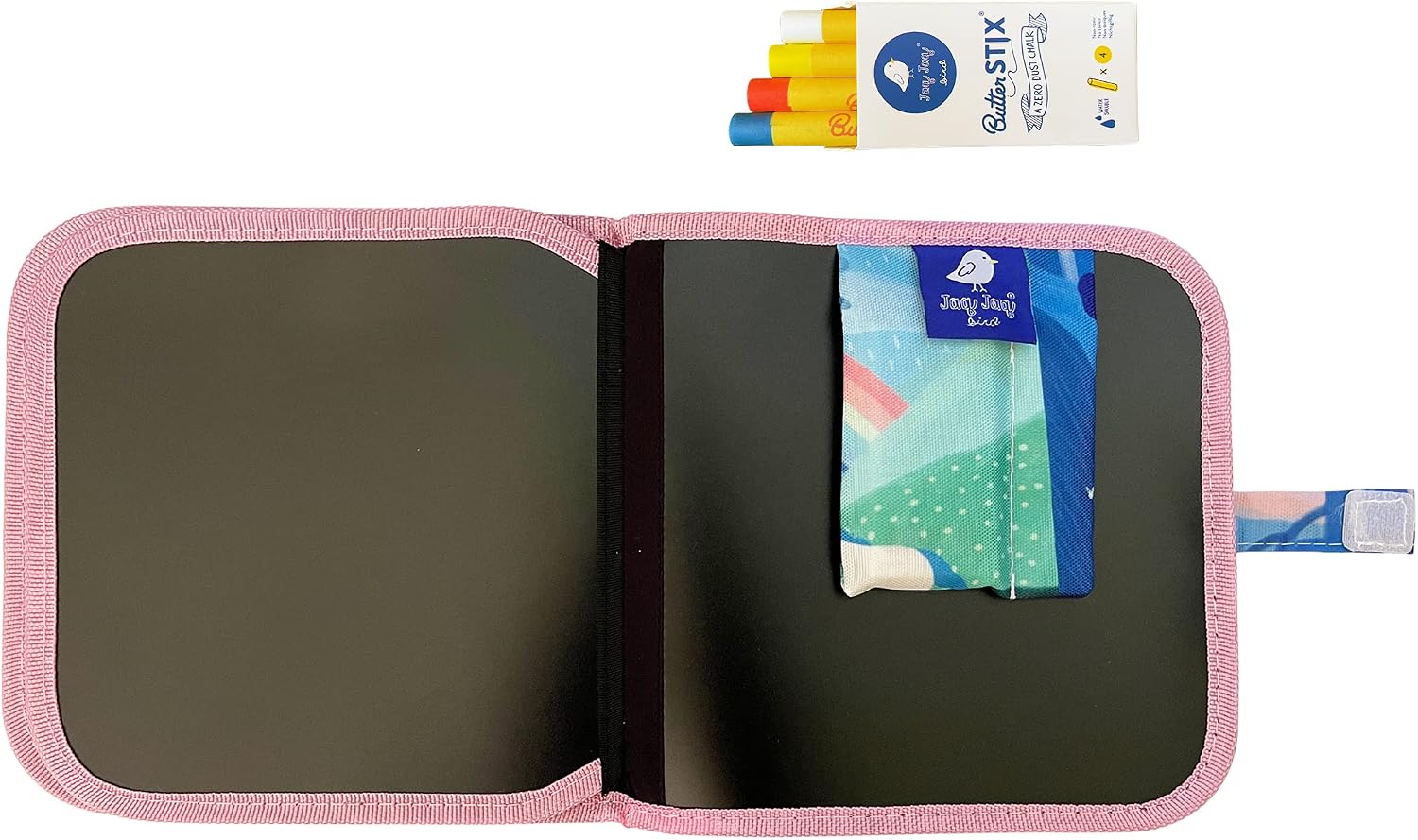 Jaq Jaq Bird Timeless Wonder Unicorns Doodle It and Go Activity Book | Erasable and Reusable Chalk Board Book | for Drawing and Creative Play | Portable & Mess-Free | Includes Dust-Free Chalk
