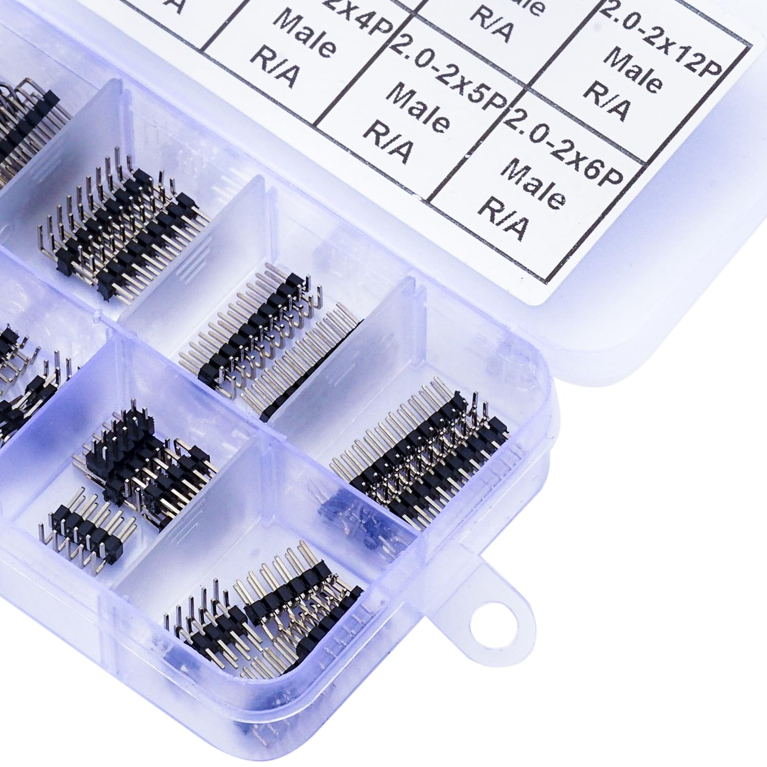 Yoeruyo Pin Headers 2.0mm Header Connector Kit, 2 Row Male Header