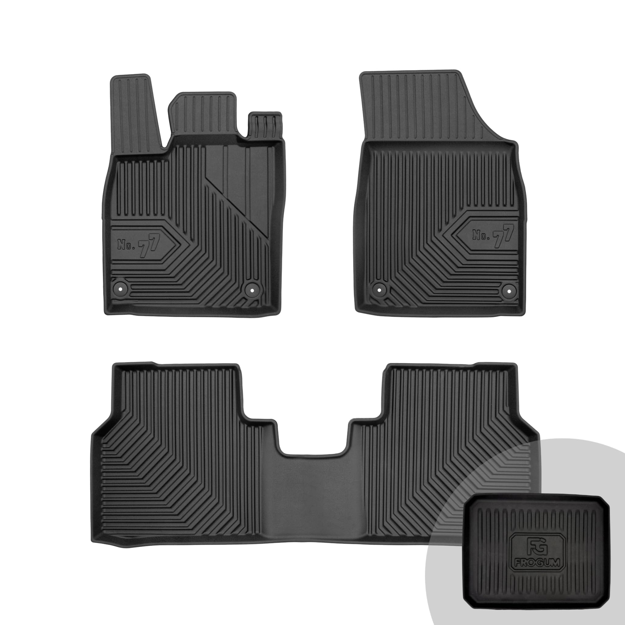 FROGUM No.77 Alfombrillas para Coche Alfombras para Skoda Enyaq IV Desde 2020, para Volkswagen ID.4 Desde 2020 | Borde Alto | para Todo el año | Tamaño