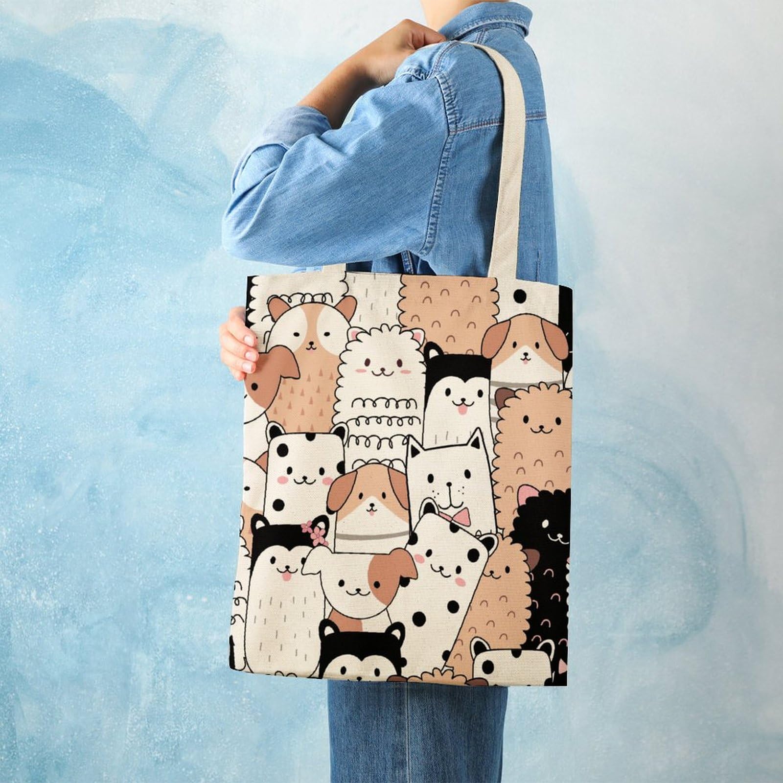Amazon.co.jp: トートバッグ かわいい 犬 エコバッグ レディース 