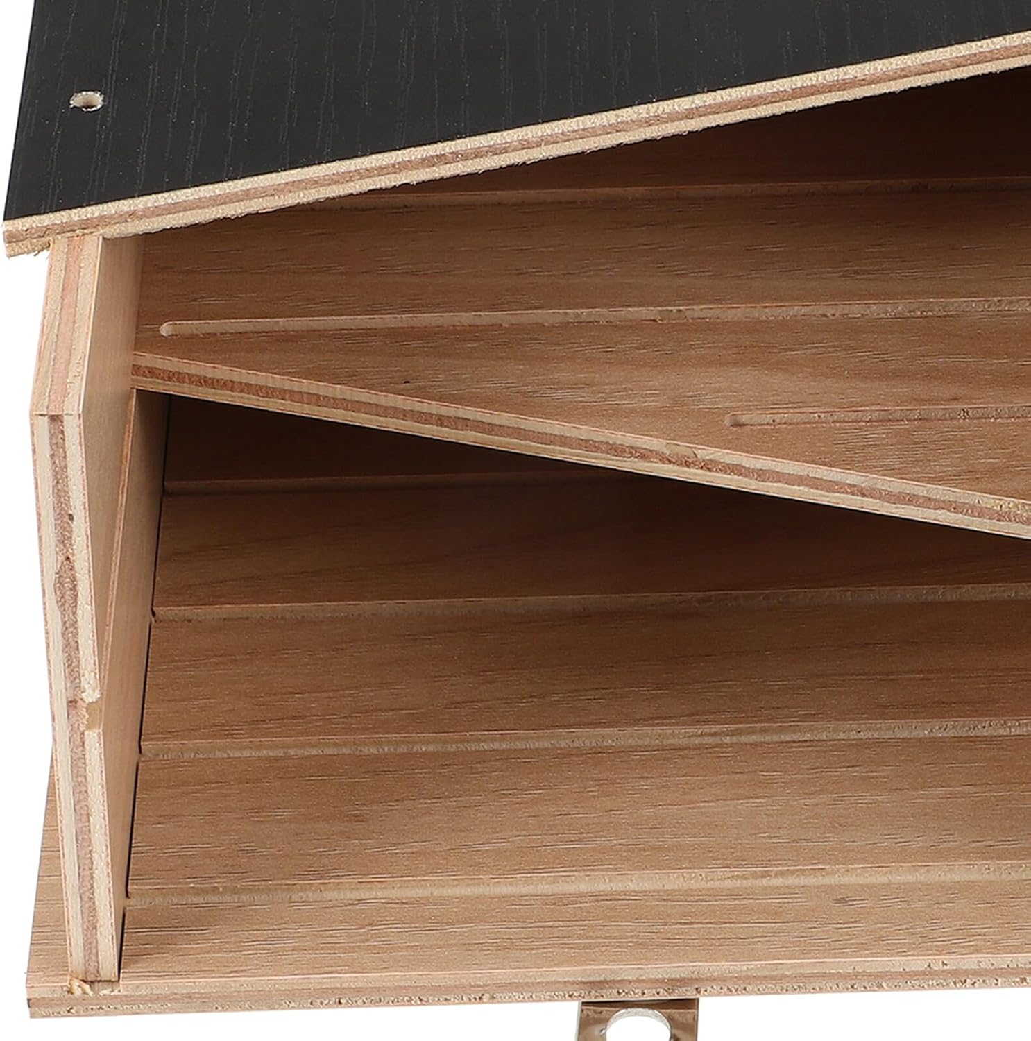 NUOBESTY Wooden Bat Shelter Two-Chamber Bat House for Backyard Outdoor Garden Natural Habitat Wildlife Shelter
