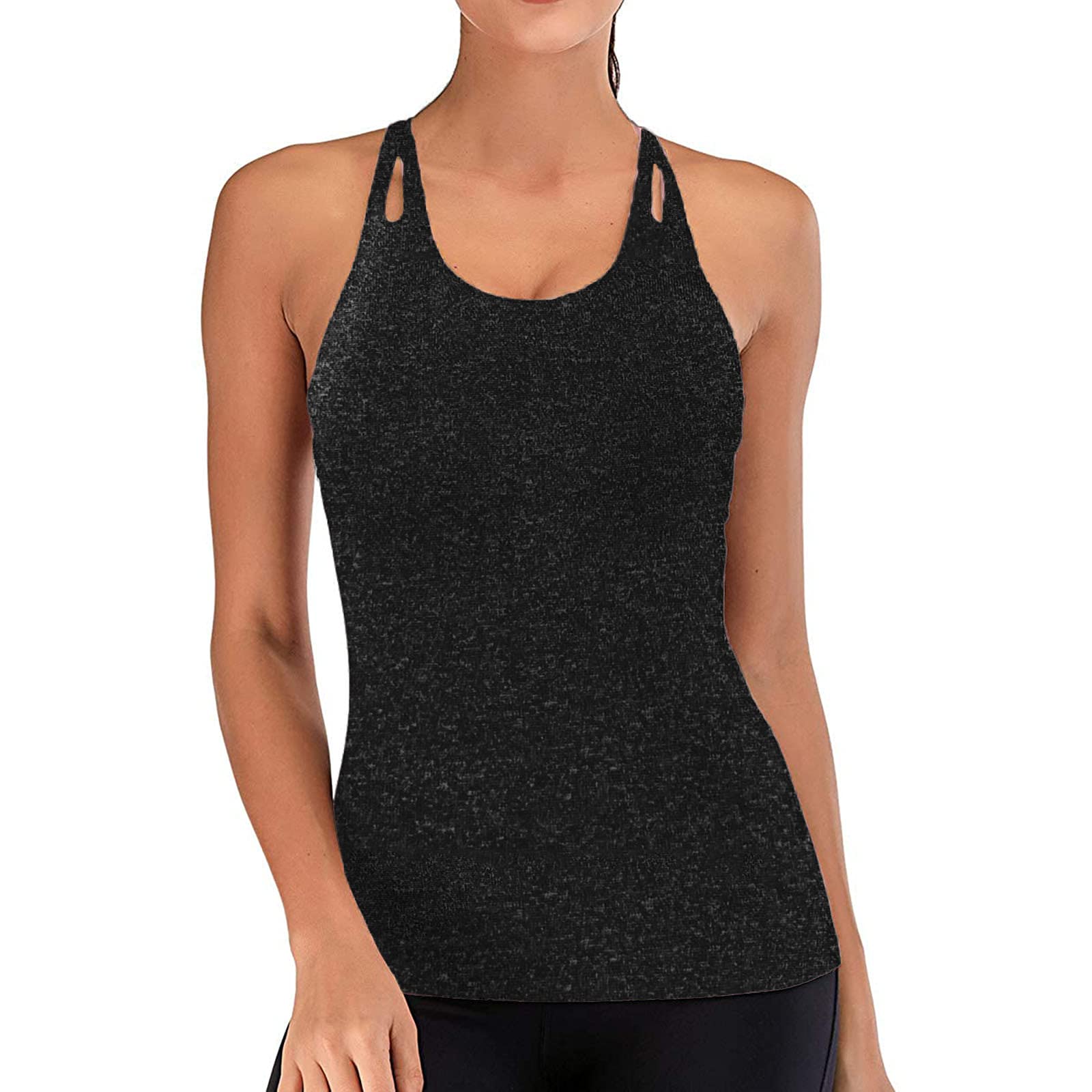 Padaleks Womens Workout Top Sleeveless Backless Summer Shirts Vest Racerback Sports Yoga Tank Tops Activewear