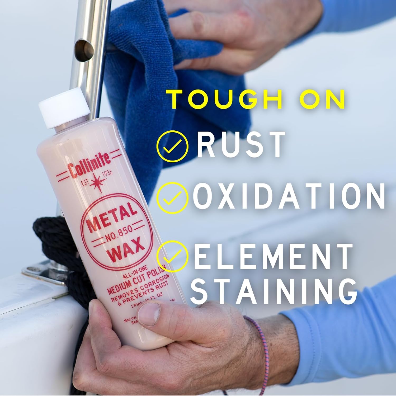 Collinite 870 One Step Fiberglass and 850 Metal Polish Combo