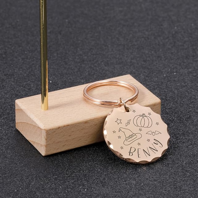 Foto 5 de 5 de Medalla de perro personalizada con nombre grabado Placa de identificación personalizada Dirección Collar…
