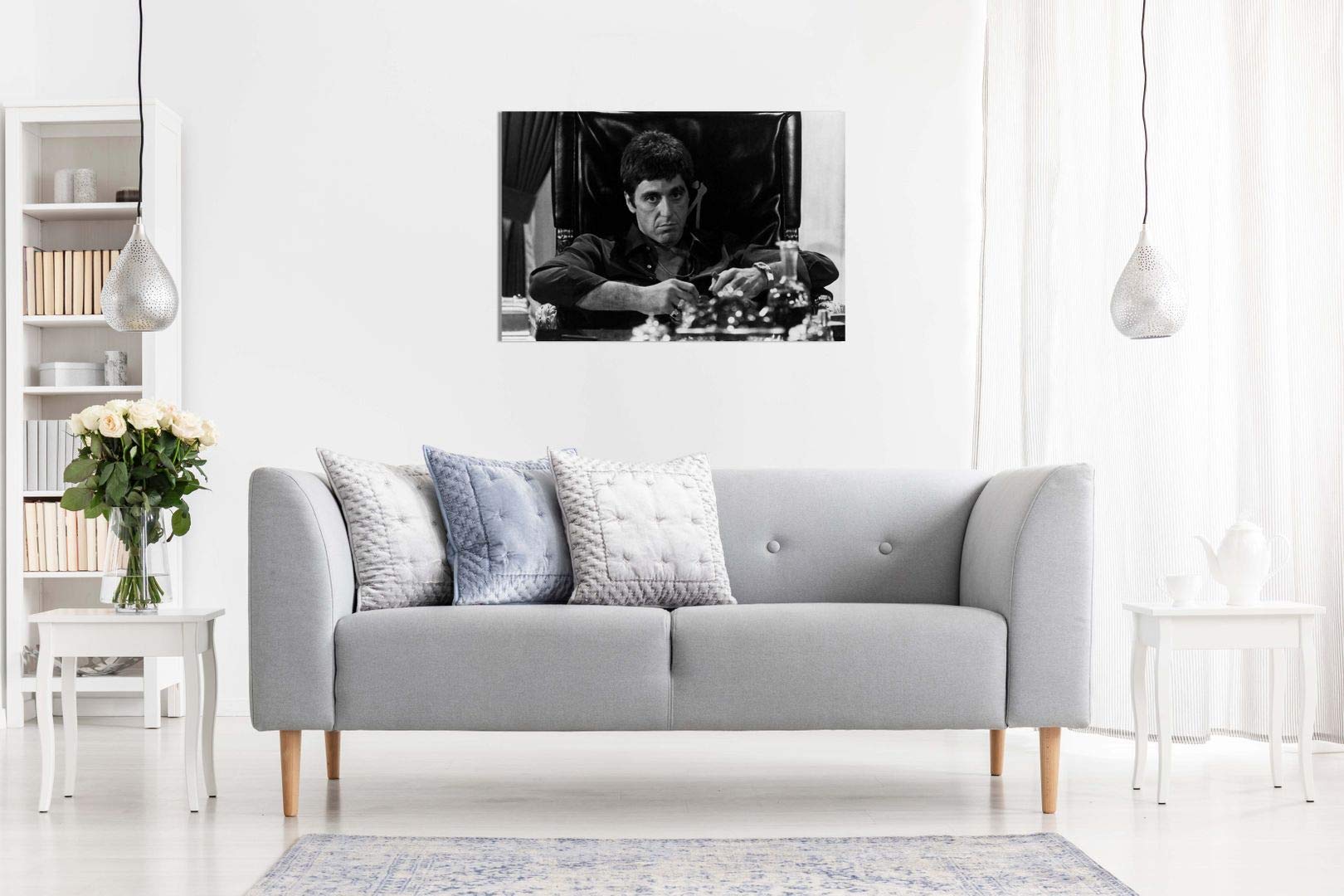 Impression sur toile Tony Montana interprété par Al Pacino dans Scarface, A0 91x61cm (36x24in)