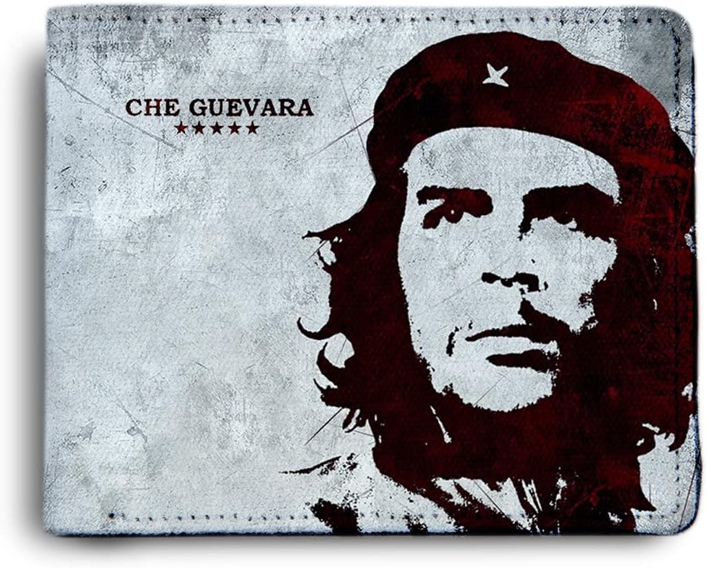 The Che Guevara Printed Pu Leather Wallet for Men's/Boy's (Freedom Star Pastel Grey)