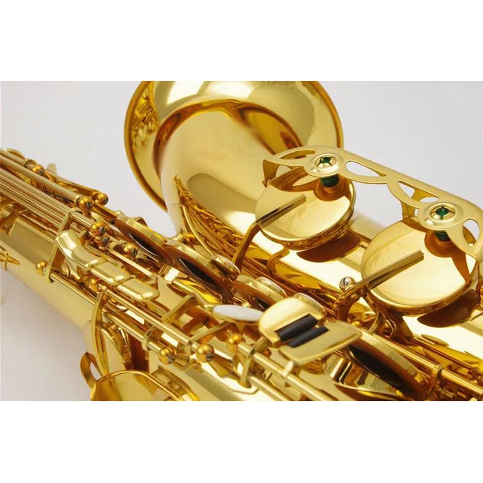 Saxofón Instrumentos Musicales Saxofón Tenor B Latón Lacado Dorado Saxofón Sib Tune Saxofón