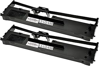 Logic-Seek 2 Ink Ribbons Compatible with Epson LQ-630 - Black C13S015307