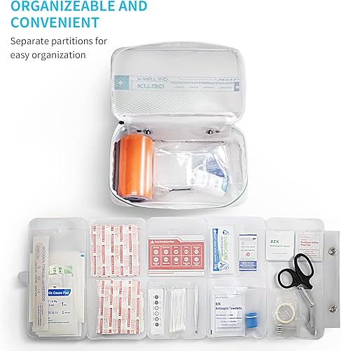Miniatura 3 de Kitgo Kit de primeros auxilios impermeable de regalo para madre con suministros médicos esenciales de emergencia, simple y portátil para el hogar,