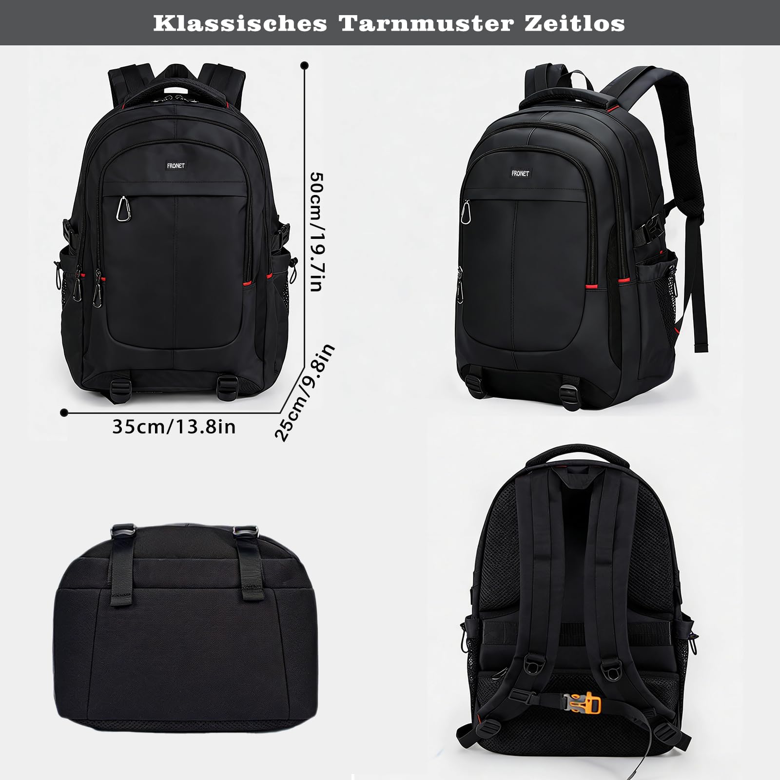 Schulrucksack Teenager Jungen Schulranzen Laptop Rucksack Tagesrucksack