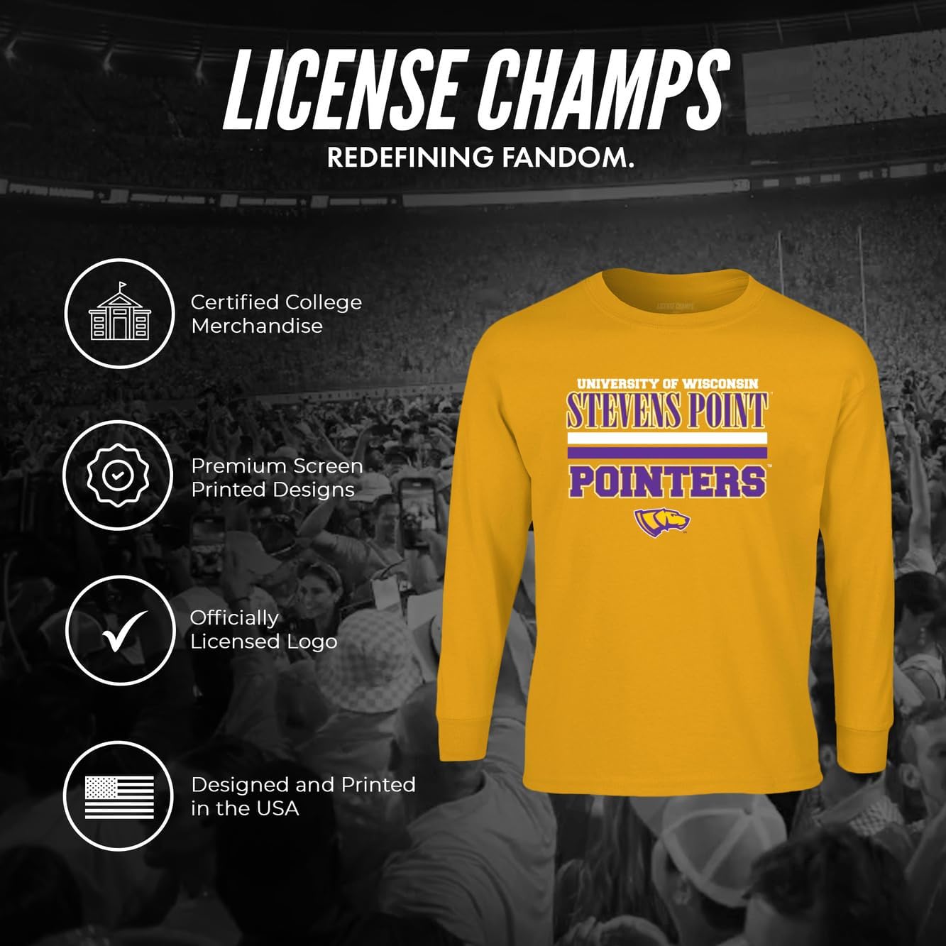 Long Sleeve T-Shirt | Official College Game Day Merchandise | Mens Womens Adult Cotton | Team Icon Design