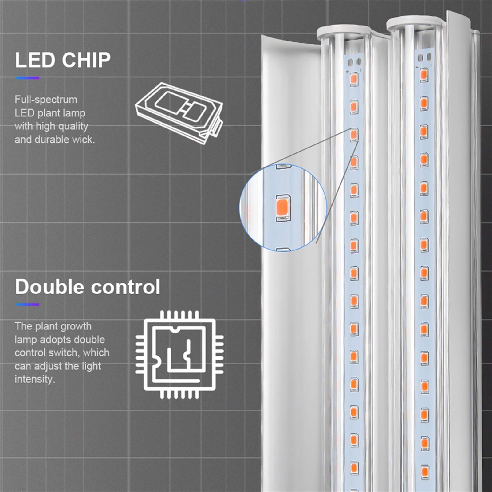 Pflanzenlampe Volles Spektrum 100W LED wachsen leichte Innenstreifen-Wachstumslampe für Pflanzen wachsende Zelt-Phyto-Samen-Blumen-Wachstum-Glühlampe Wachsende Lichter für Innenpflanzen
