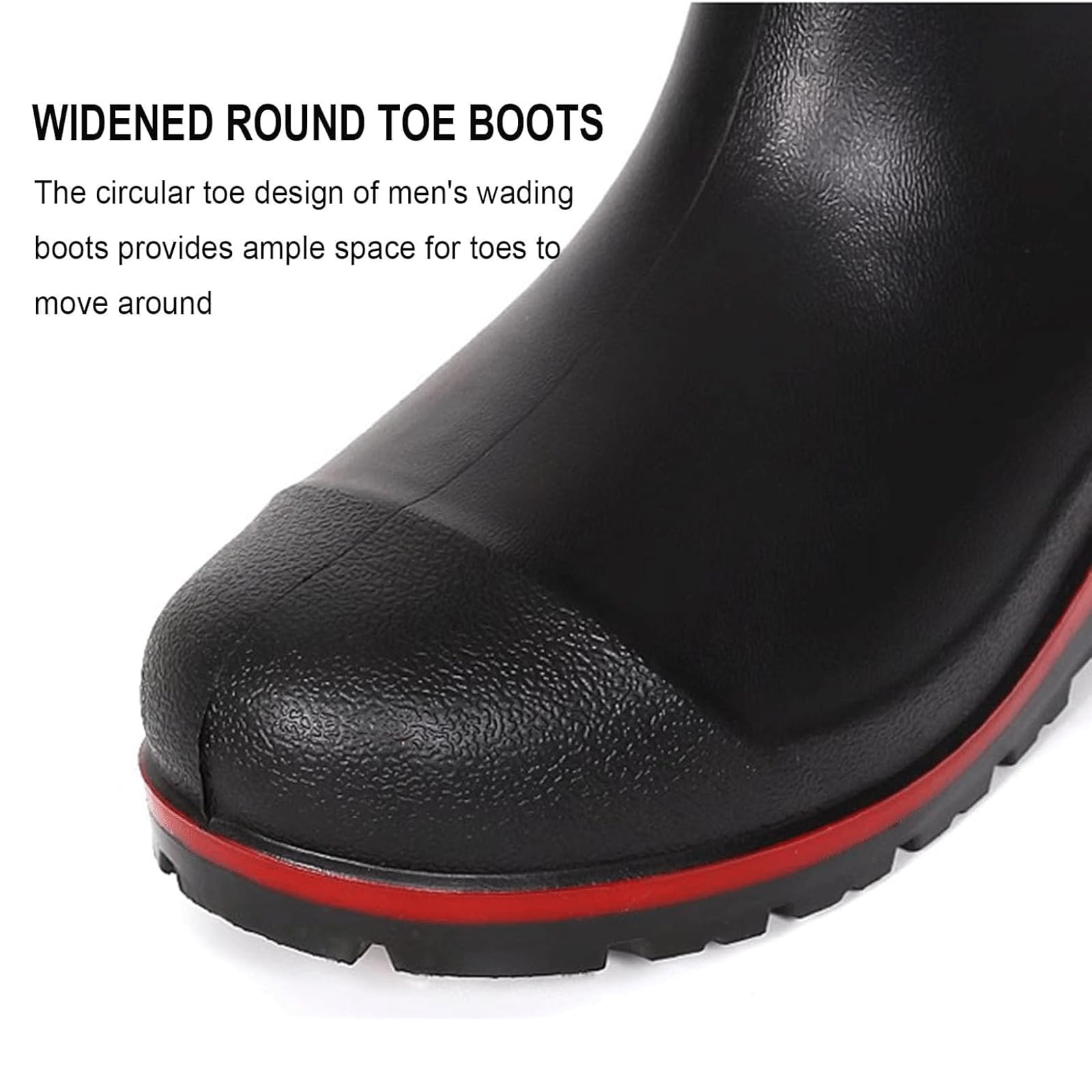 FAXIOAWA Botas gruesas de pesca para vadear, botas de invierno cálidas para la cadera con tiras reflectantes para trabajo agrícola