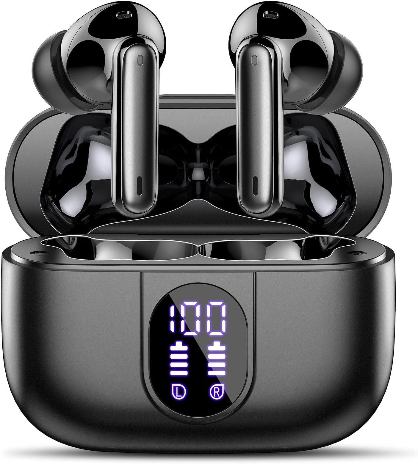 Csasan Language Translator Earbuds, 3-in-1 Ear Buds with ENC Mics, 164 Languages Translation Headphones Real-Time Bluetooth 5.3 Ear Buds, 5 Translation Modes Earphones for Business/Travel/Deep Black
