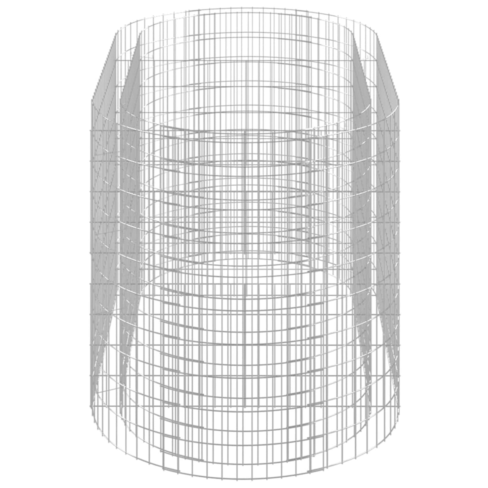 Gabionen-Hochbeet, Kräuterspirale, Hochbeet Im Garten, Pflanzkübel, Pflanzsteine, Verzinktes Eisen 200x100x100 cm