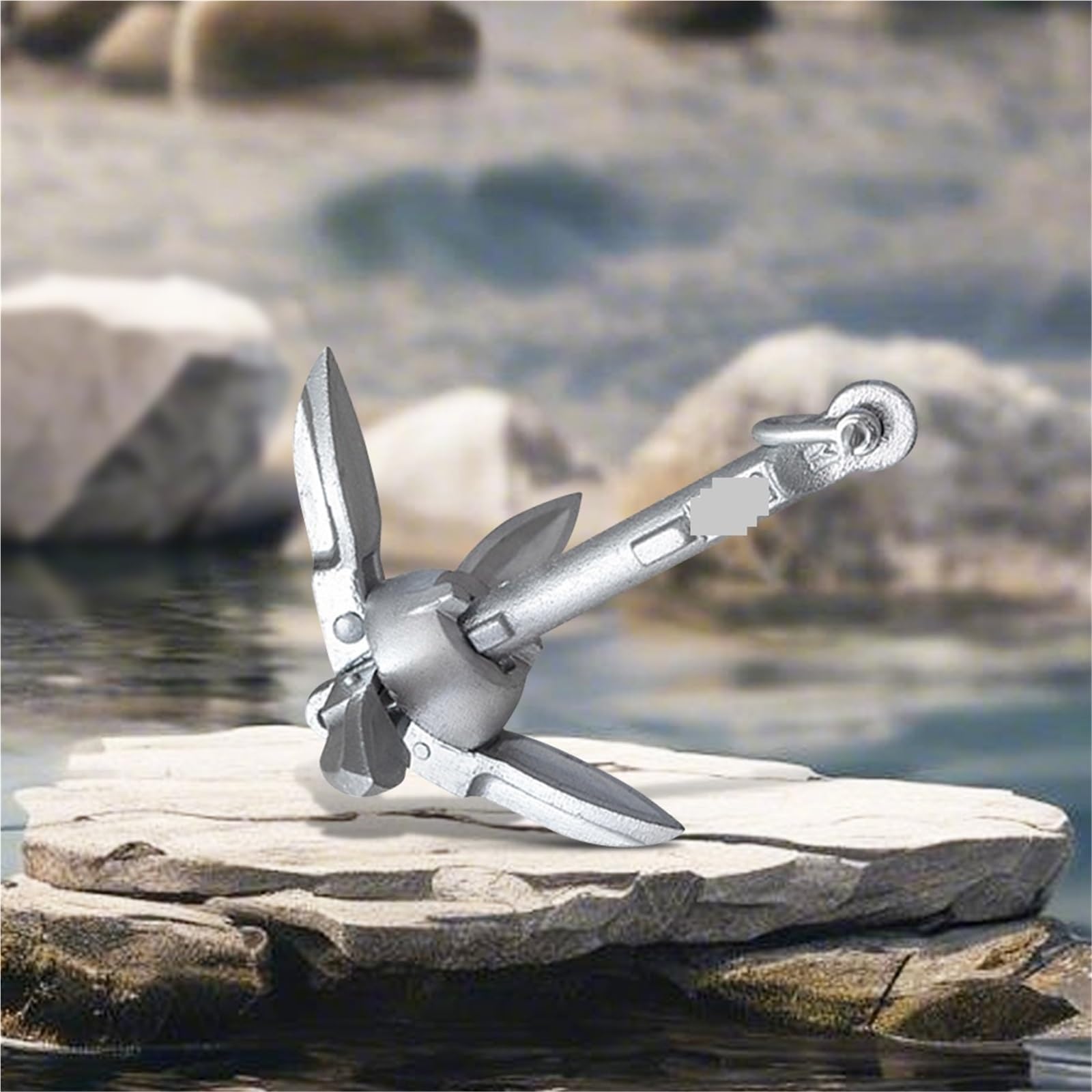 Ancora Pieghevole for Ancora da Barca da 0,7 kg con Corda da 65 Piedi e Boa for Canoe da Pesca Jet Ski SUP Board Piccole Dimensioni