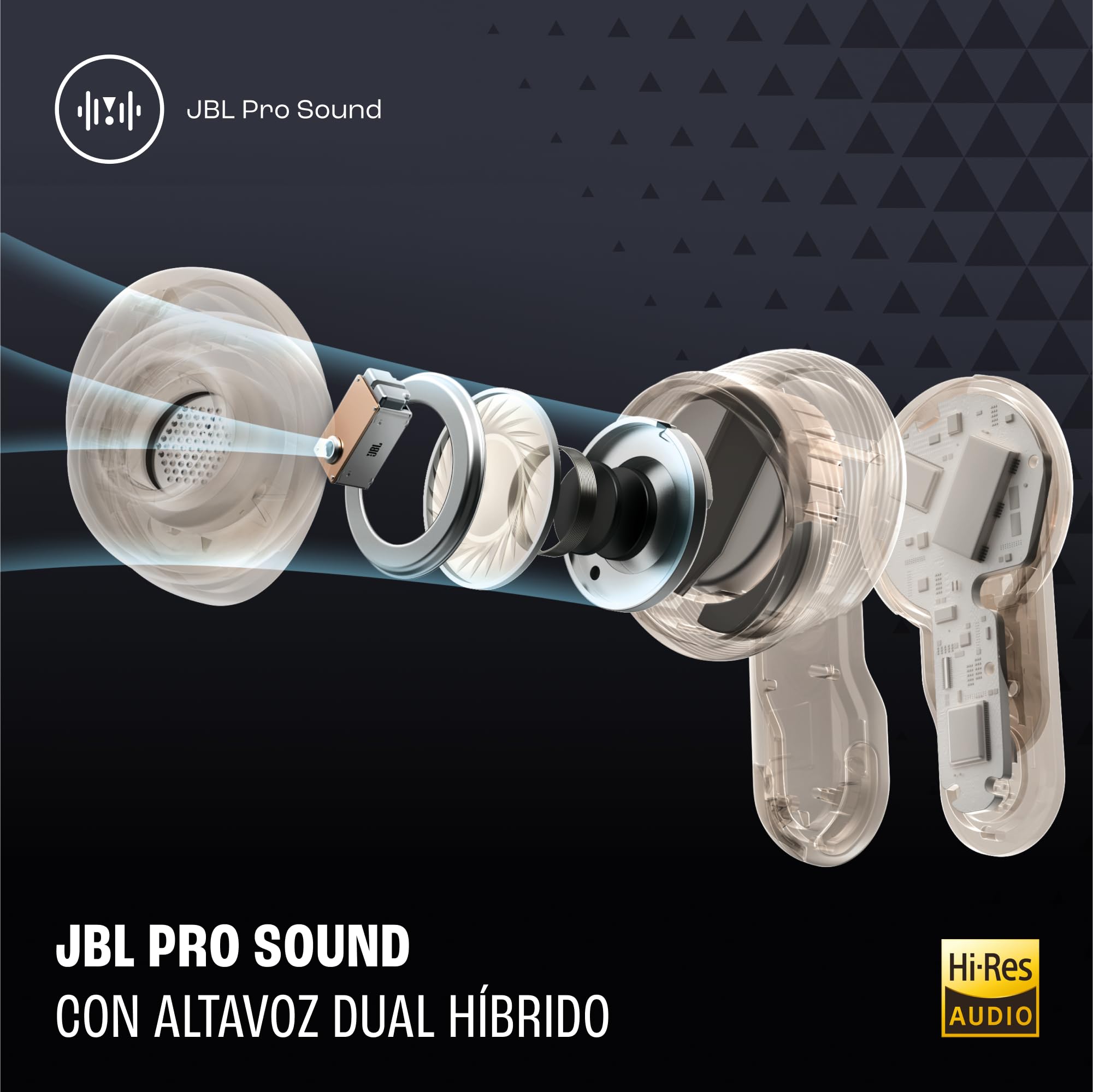 JBL Tour Pro 3, Auriculares True Wireless con Cancelación de Ruido, Negro | Estuche de carga inteligente, 44 horas de autonomía, Bluetooth 5.3, JBL Spatial 360 Sound y Seguimiento de Cabeza