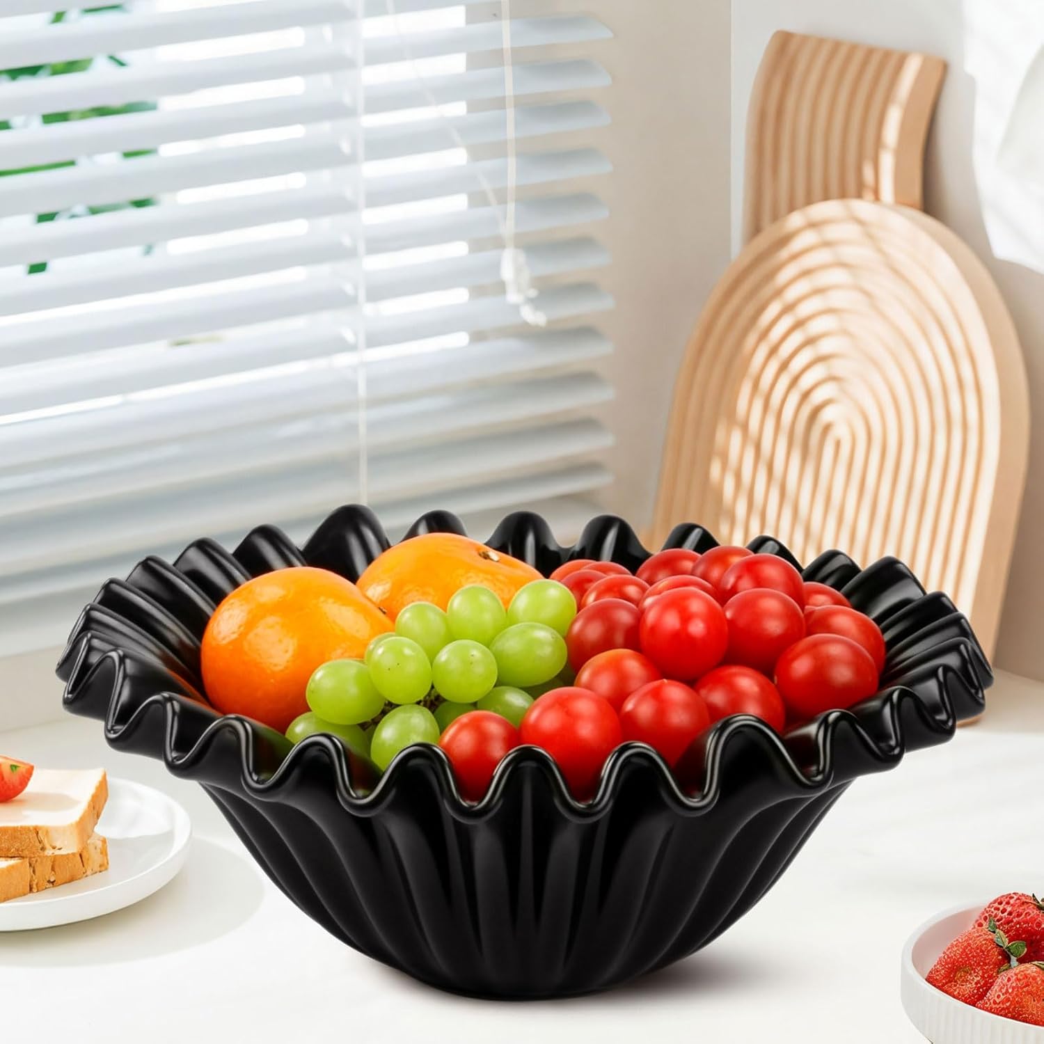 Large Decorative Bowl for Home Decor - Purse Bowl Decor - Key Bowl for Entryway Table - Coffee Table Bowl - Ceramic Modern Home Decor, Kitchen Island Décor