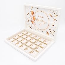 Personalised Chocolate Gift - Birthday Box with Name 16/24/32/48 Pieces Individual Chocolates & Sweets Special Gift for Birthday Halal Hediye  ikolata kutusu