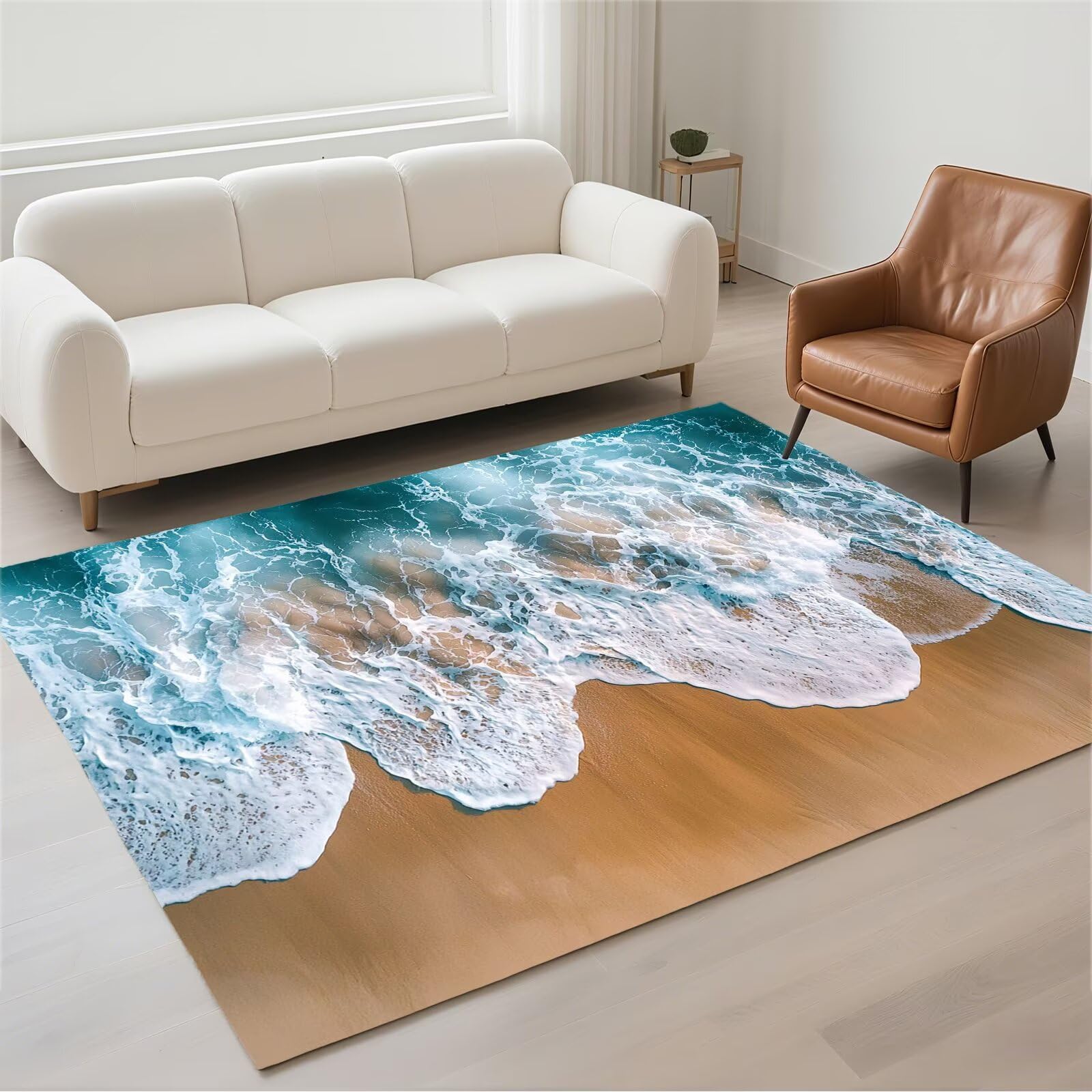 Tapis de salon moderne Ocean 13-937 au fini bouclé haut de gamme