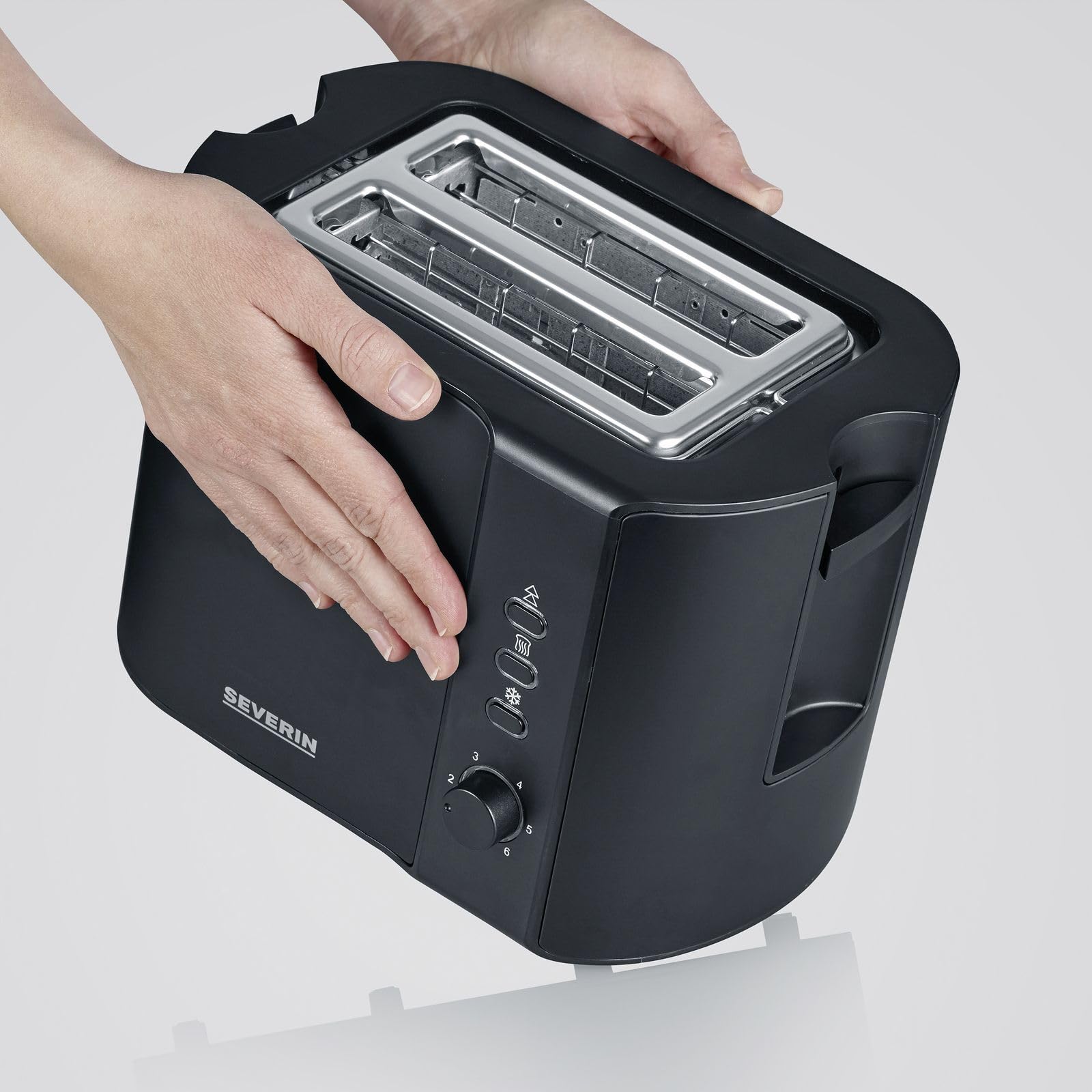 Severin 9552 - Tostapane, 800 W, colore: Nero opaco