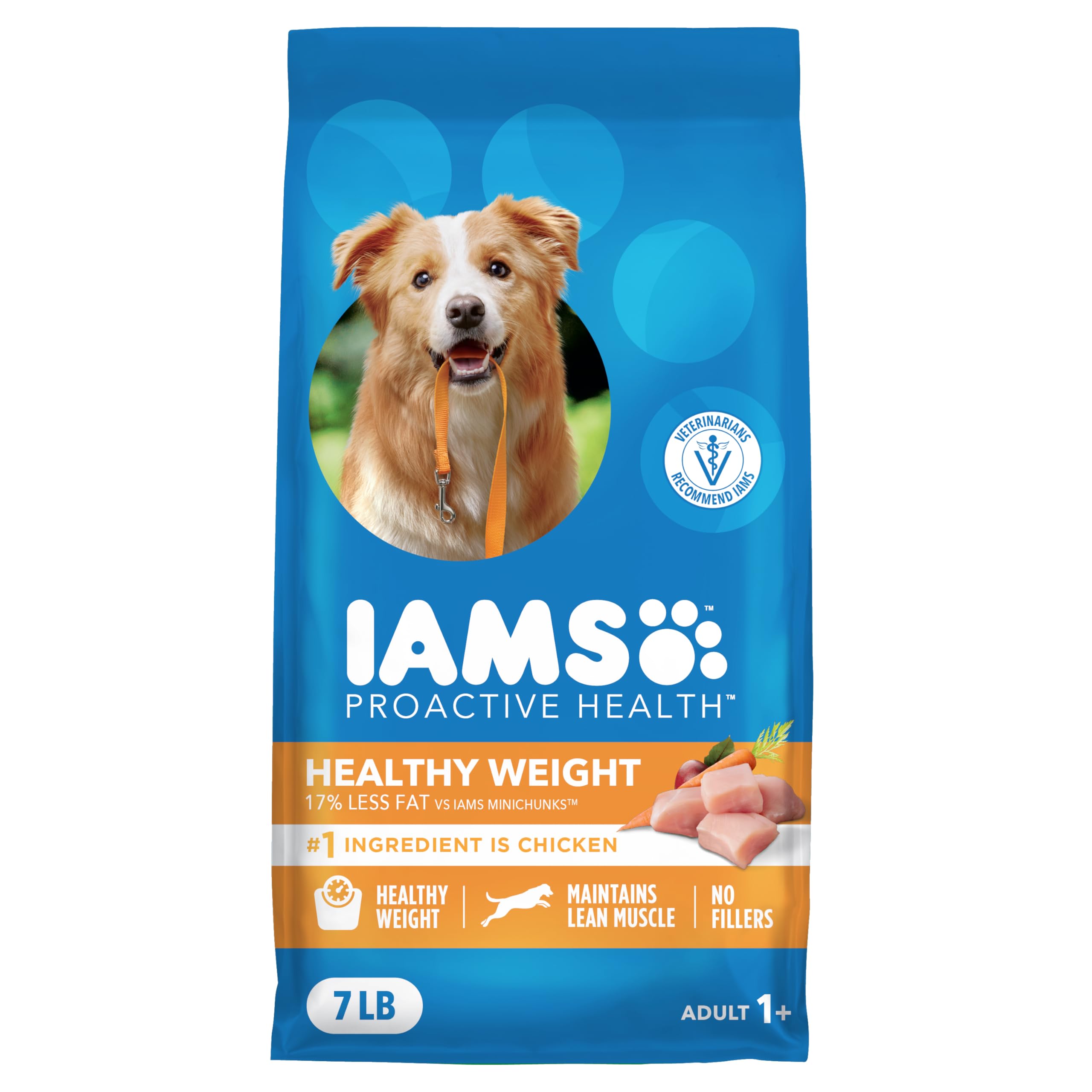 IAMS Proactive Health Healthy Weight Control Adult Dry Dog Food with Real Chicken, 7 lb. Bag