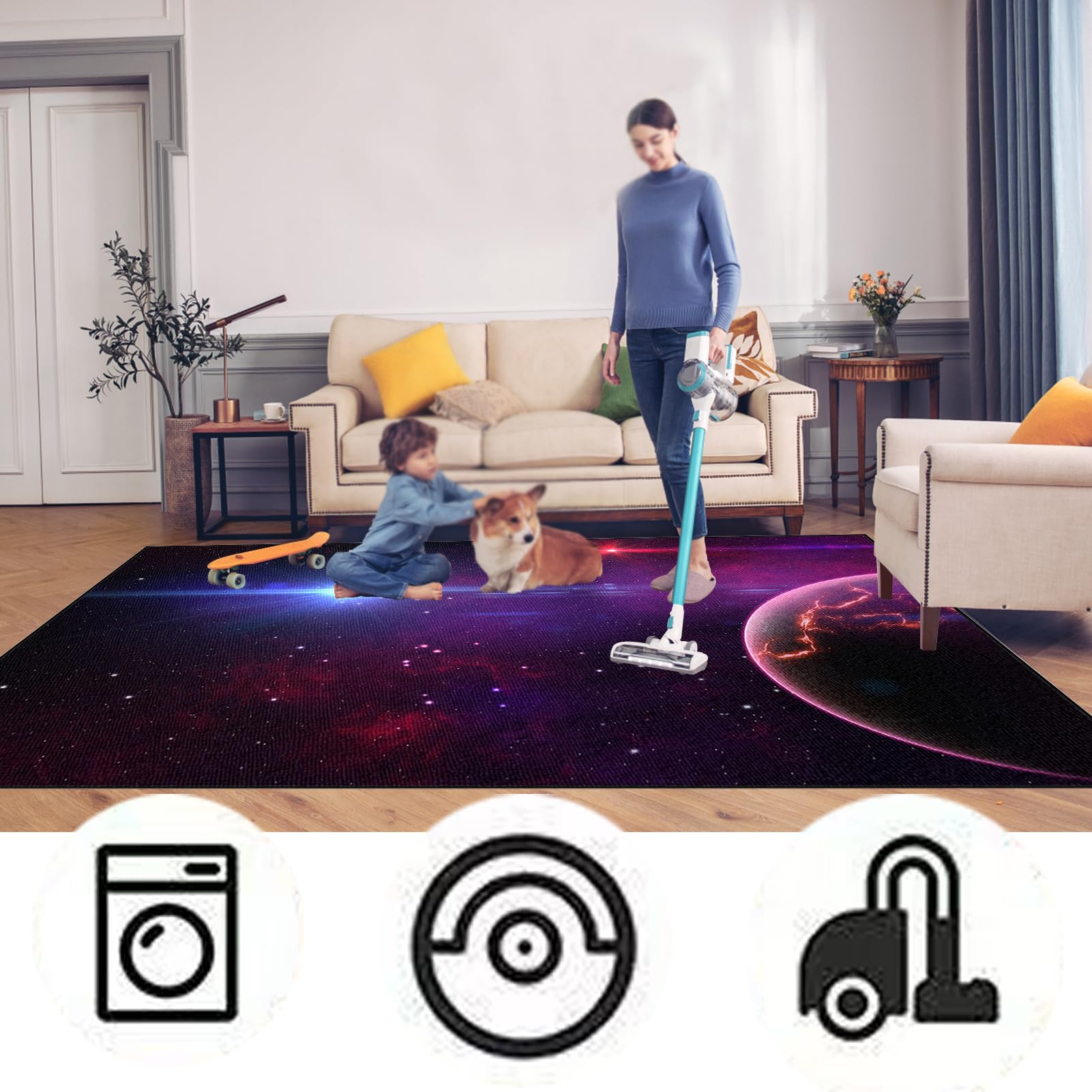 230 x 180 cm Tappetini per Batterie Tappetino Tamburo Insonorizzato Tappeto Drum Carpet per Batterie Acustica elettroniche Rullante Snare Drum Grancassa Tappeto Antiscivolo Tappeto per Batteria