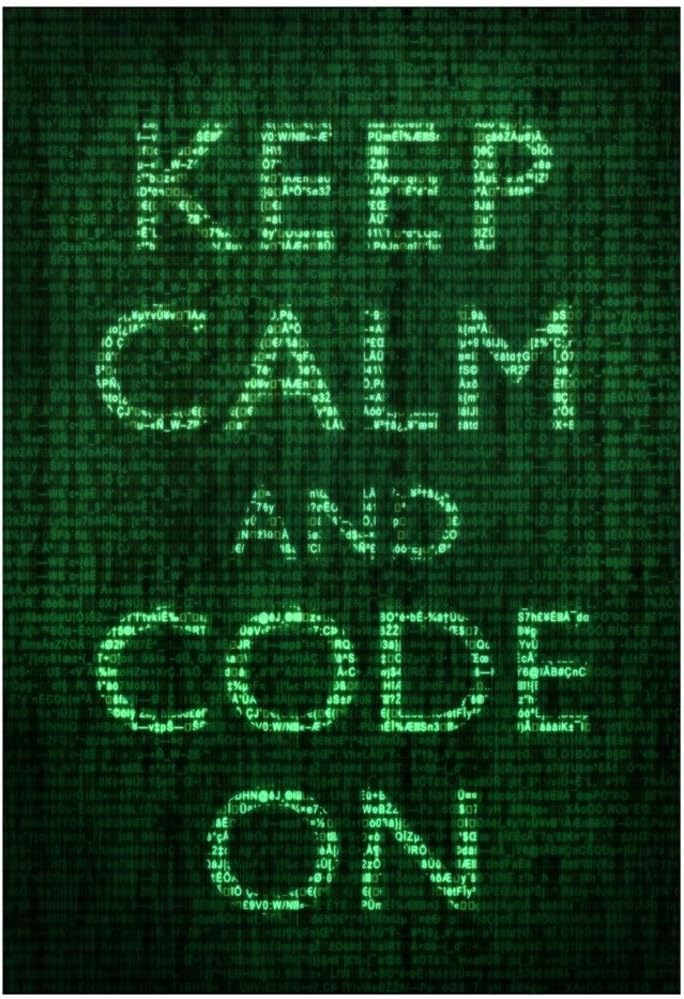 Amazon.com: Keep Calm and Code On Poster - 13x19 custom fit with ...