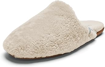 OLUKAI Hale Mule Women's Slipper, Women's Slip-On Shoes, Genuine Shearling with Fleece Lining, Wet Grip Soles for Inside & Outside Wear, Cute & Ultra-Soft Comfort Fit