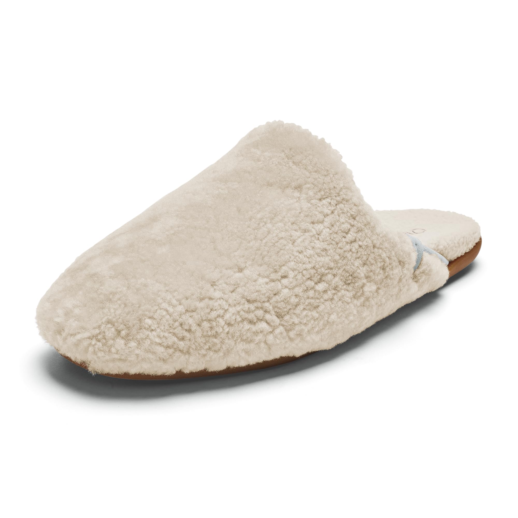 OLUKAI Hale Mule Womens Slipper Womens Slip-On Shoes Genuine Shearling with Fleece Lining Wet Grip Soles for Inside