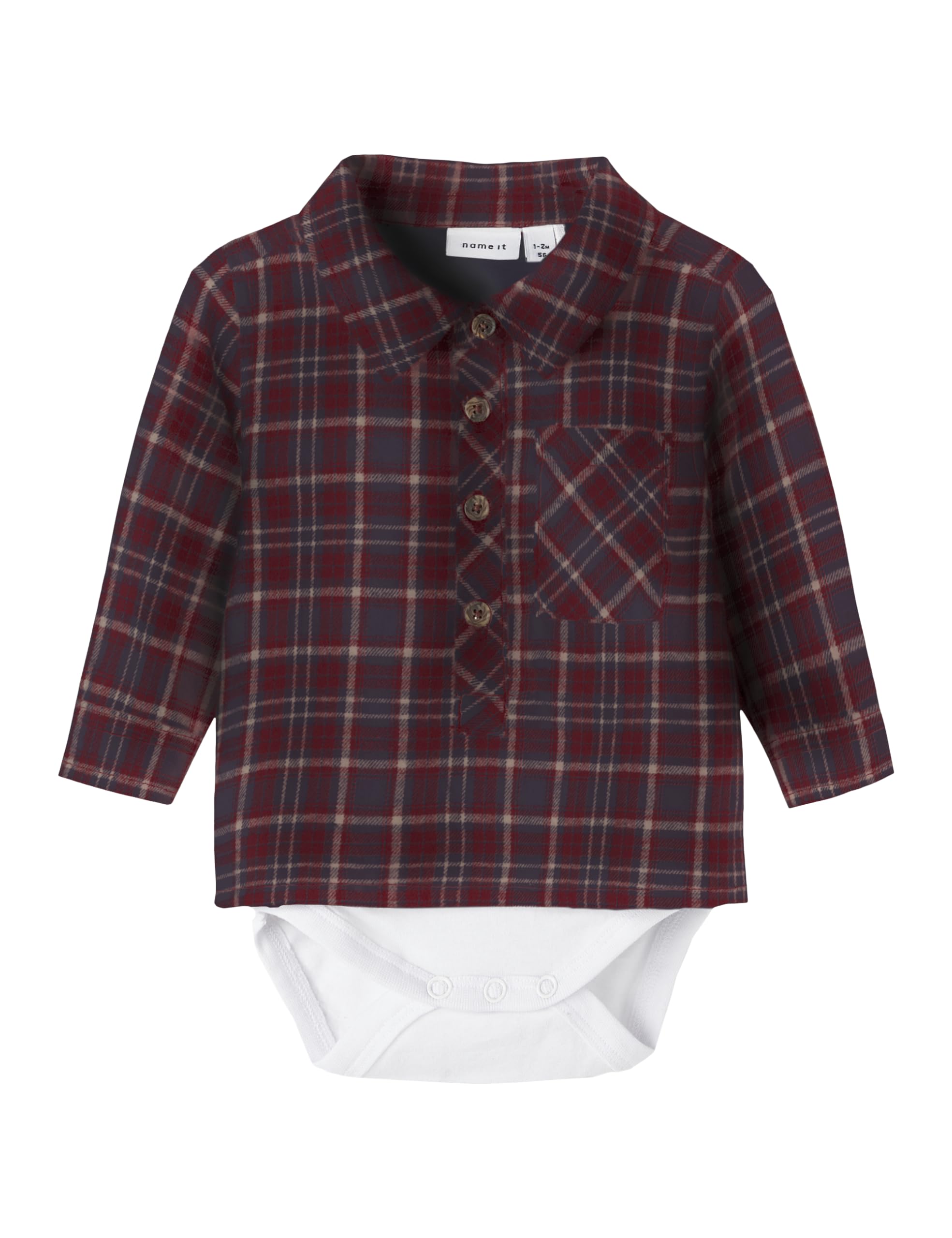 NAME IT Baby-Jungen Nbmresoren Ls Shirtbody Hemd