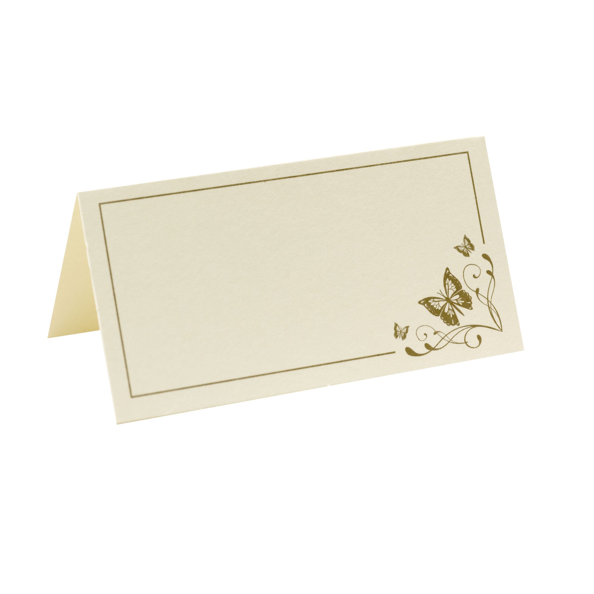 Neviti Place Cards - Elegant Butterfly Gold, Pack of 50