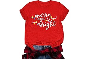 Merry and Bright Women's Christmas Shirt: Embrace the Holiday Cheer!