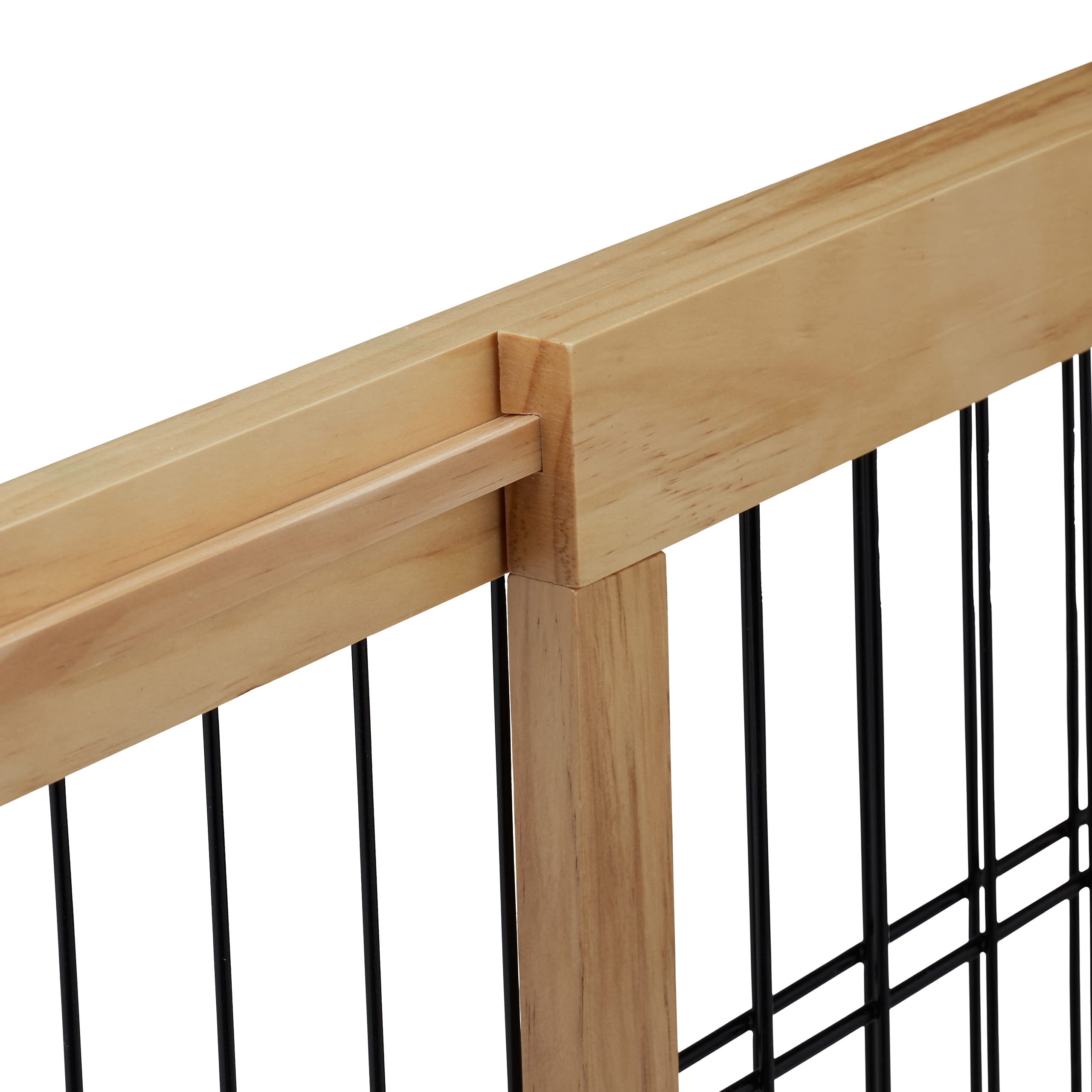 Relaxdays Cancelletto per Bambini Barriera per Cani Neonati Recinzione Scale 56x70-115 cm Naturale