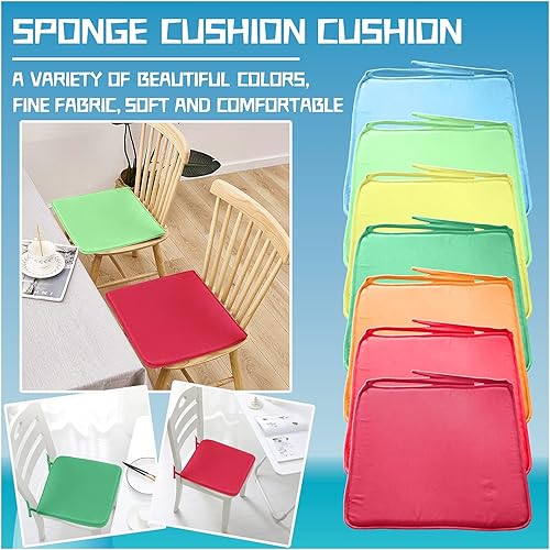 Miniatura 2 de Cojines para sillas de patio, bonitos cojines para sillas de comedor, almohadillas para sillas con lazos antideslizantes para comedor, oficina o