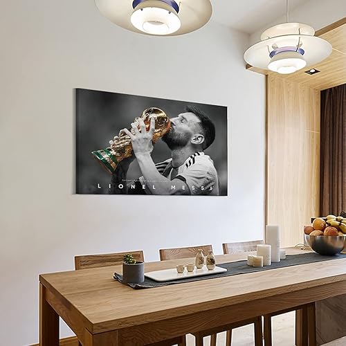 Miniatura 3 de HAITUN LIONEL - Póster de la Copa Mundial de Futbolista de Besos, el Trofeo 2022, póster de pared para pintura, lienzo, obras de arte, idea de