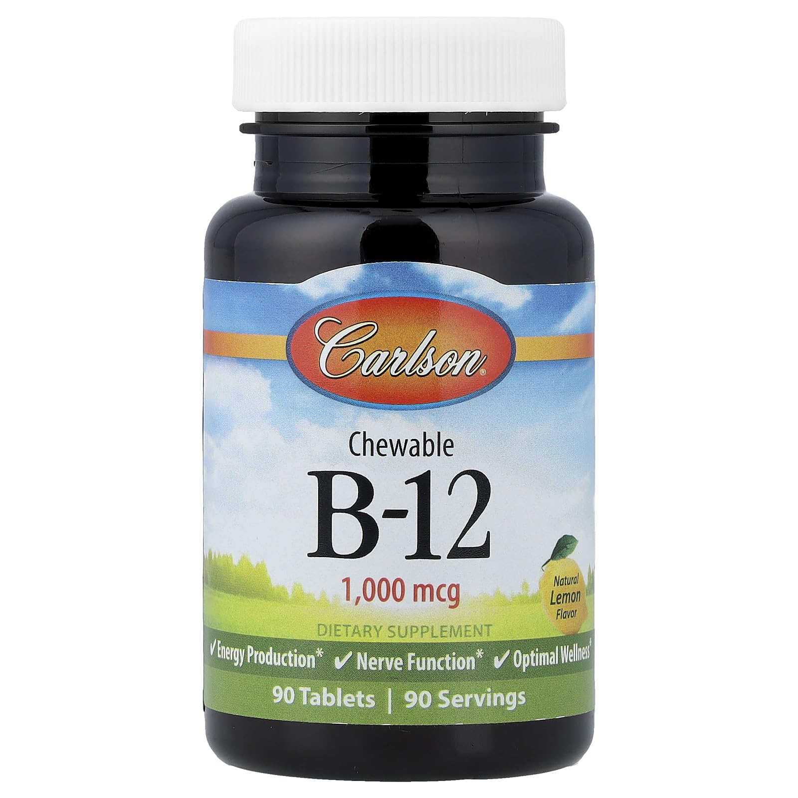 Carlson Labs B-12, 1000mcg, 90 Chewable Tablets(Packaging May Vary)