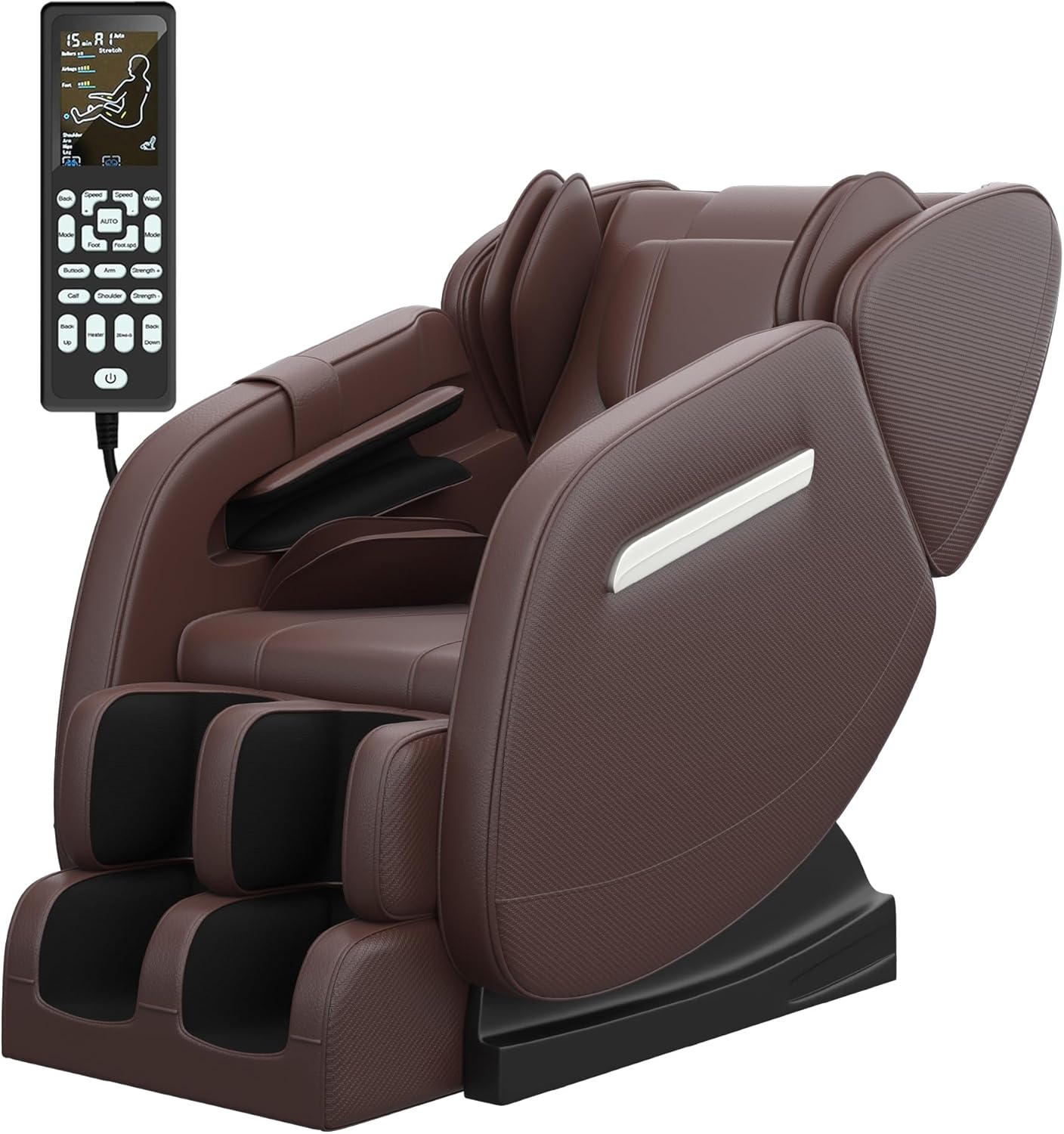 2024 Full Body Massage Chair, Zero Gravity Massage Chair Recliner with Heating Function, Auto Modes, Bluetooth Music Player, Foot Massage, Brown