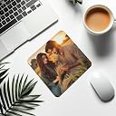 AMS Store Mouse Pad with Anti-fray Stitching, Waterproof Surface & Non-Slip Rubber Base Stitched Edges Gaming Mouse Mat for Laptop, Compatible with Laser and Optical Mice (Custom+Photo+logo Print) gallery image