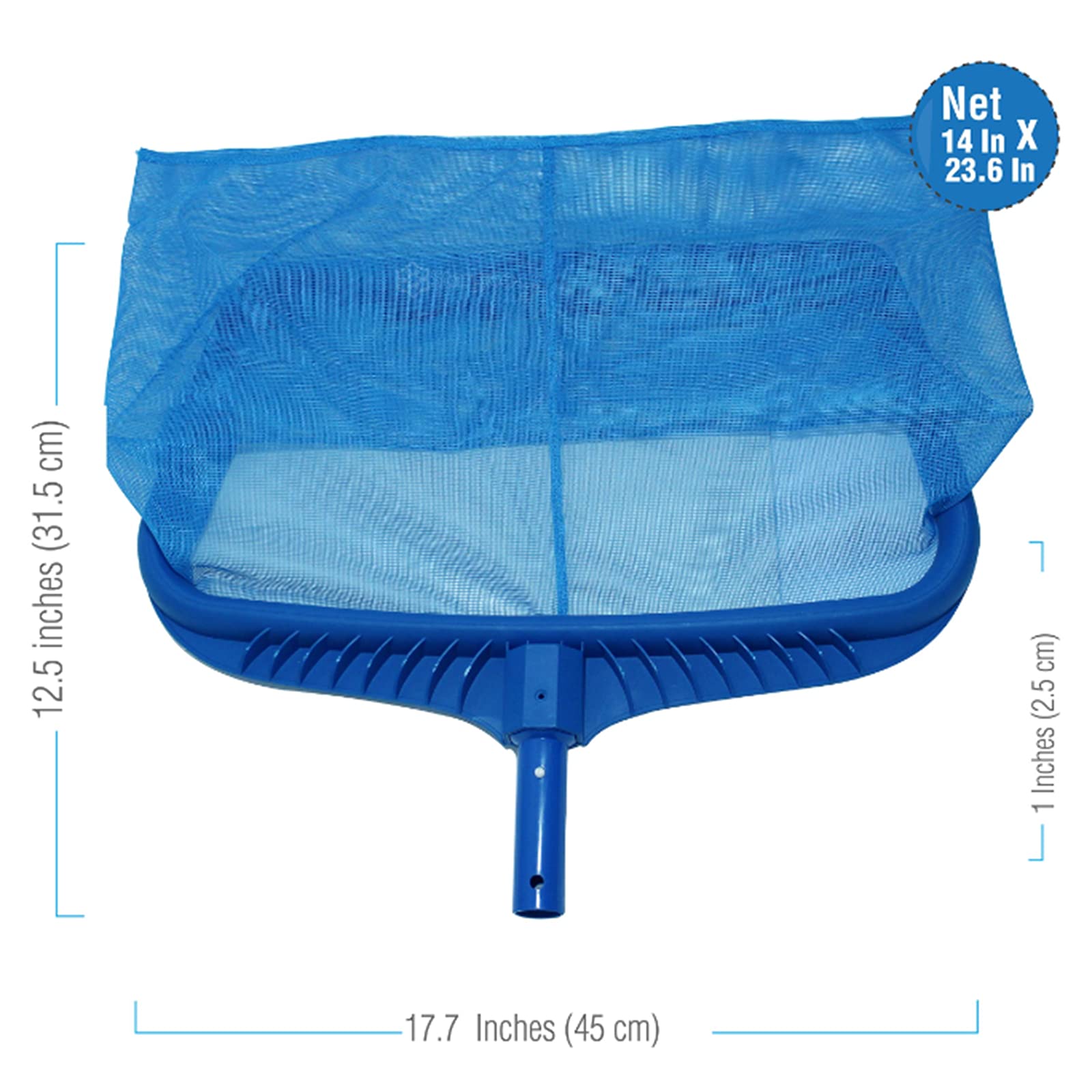 Épuisette à feuilles pour piscine – Râteau durable avec sac profond pour enlever efficacement les déchets et accessoires de nettoyage