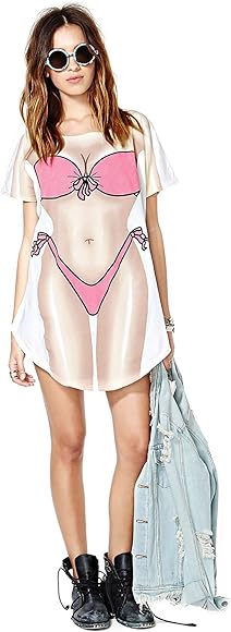 Kleid mit bikini aufdruck Clearance