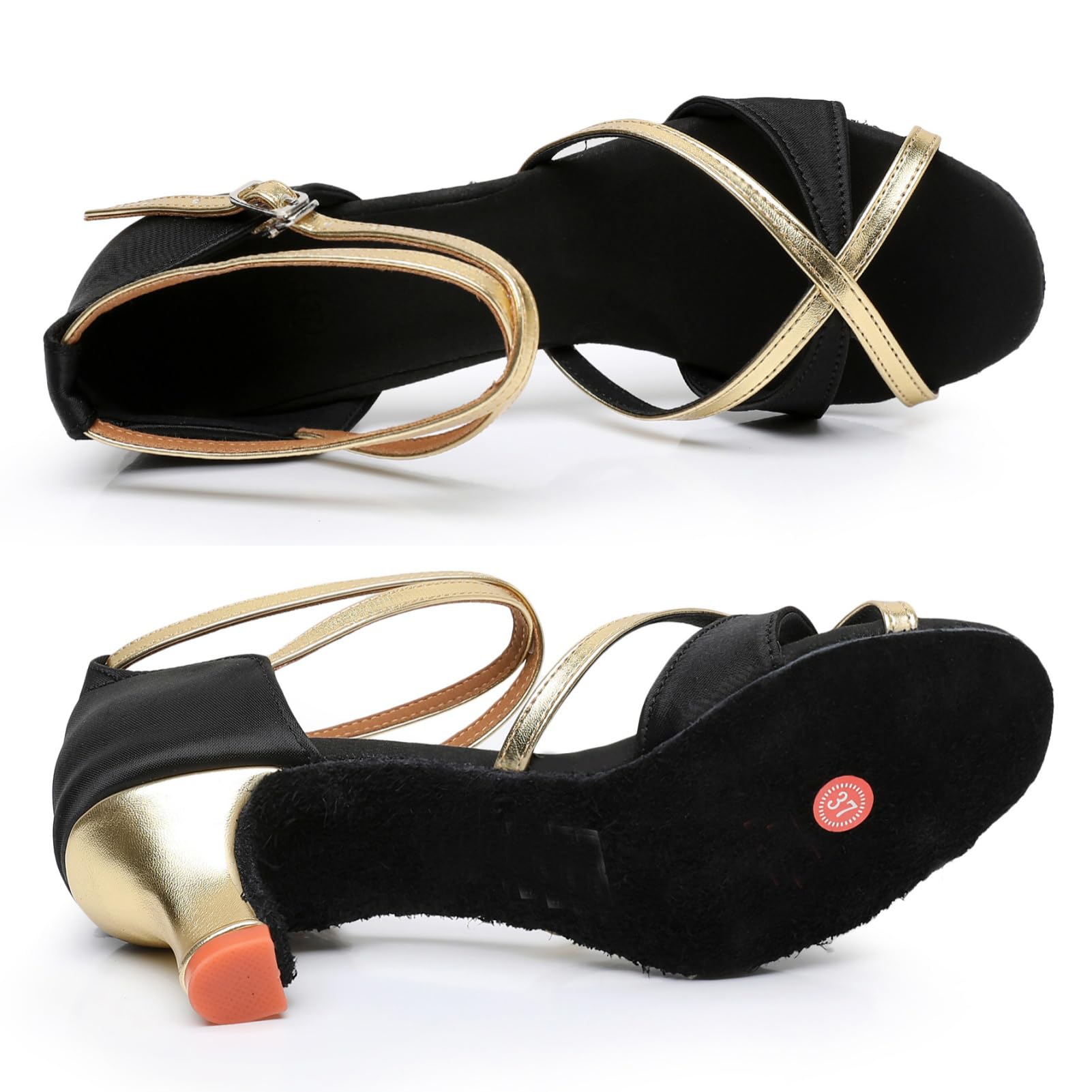 Rosefinch Latein Tanzschuhe für Damen Professionelle Ballsaal Salsa Chacha Performance Tanzschuhe 5/7cm Absatz