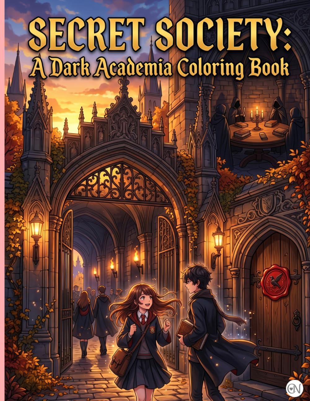 A Dark Academia Coloring Book: Aesthetic Gothic Rooms, Mysterious Rituals, and Antique Symbols | Intricate Line Art with Creative Notes and Thoughts Pages for Teens and Adults