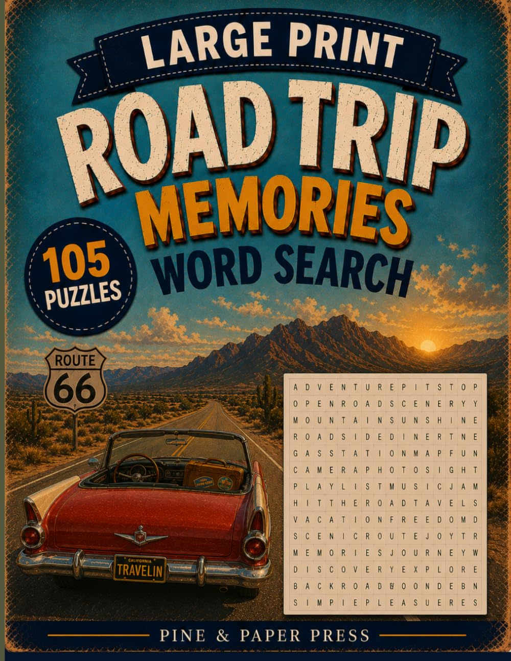 Road Trip Memories Large Print Word Search: 105 Fun Puzzles for Road Trip Lovers (Nostalgia Collection)