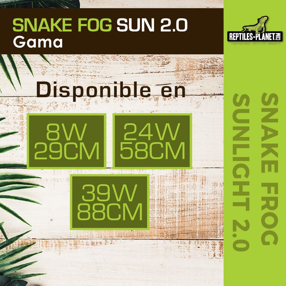 Reptiles-Planet Tubo Solar T5 2.0 Serpientes y Ranas, 39W, 88cm Longitud, 16mm Diámetro