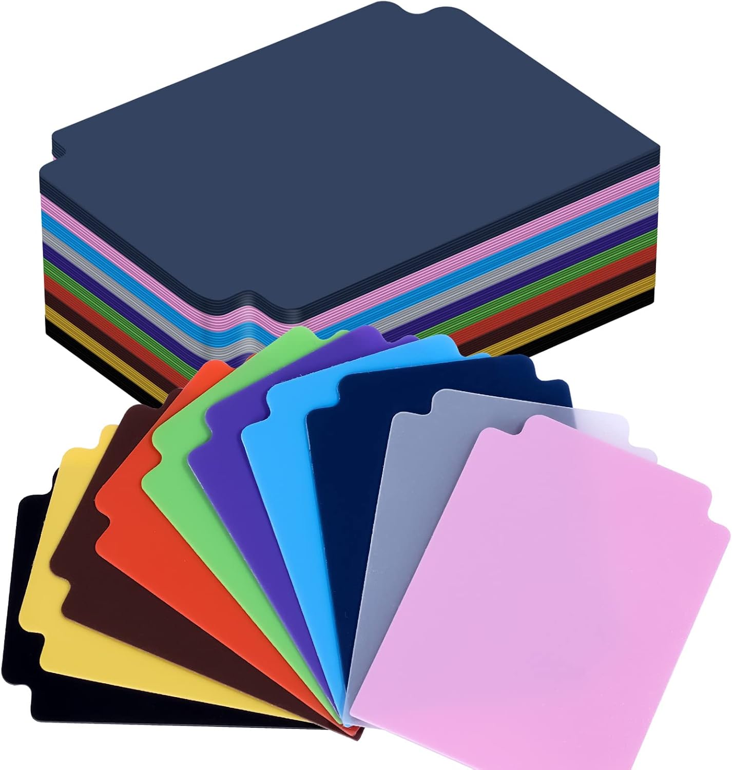 40pcs Trading Card Dividers, 3.8x2.7inch 10 Colors Card Sorting